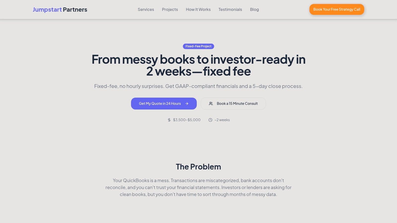 A visual representation of the Jumpstart Partners service, showcasing a structured approach to bookkeeping and financial management.