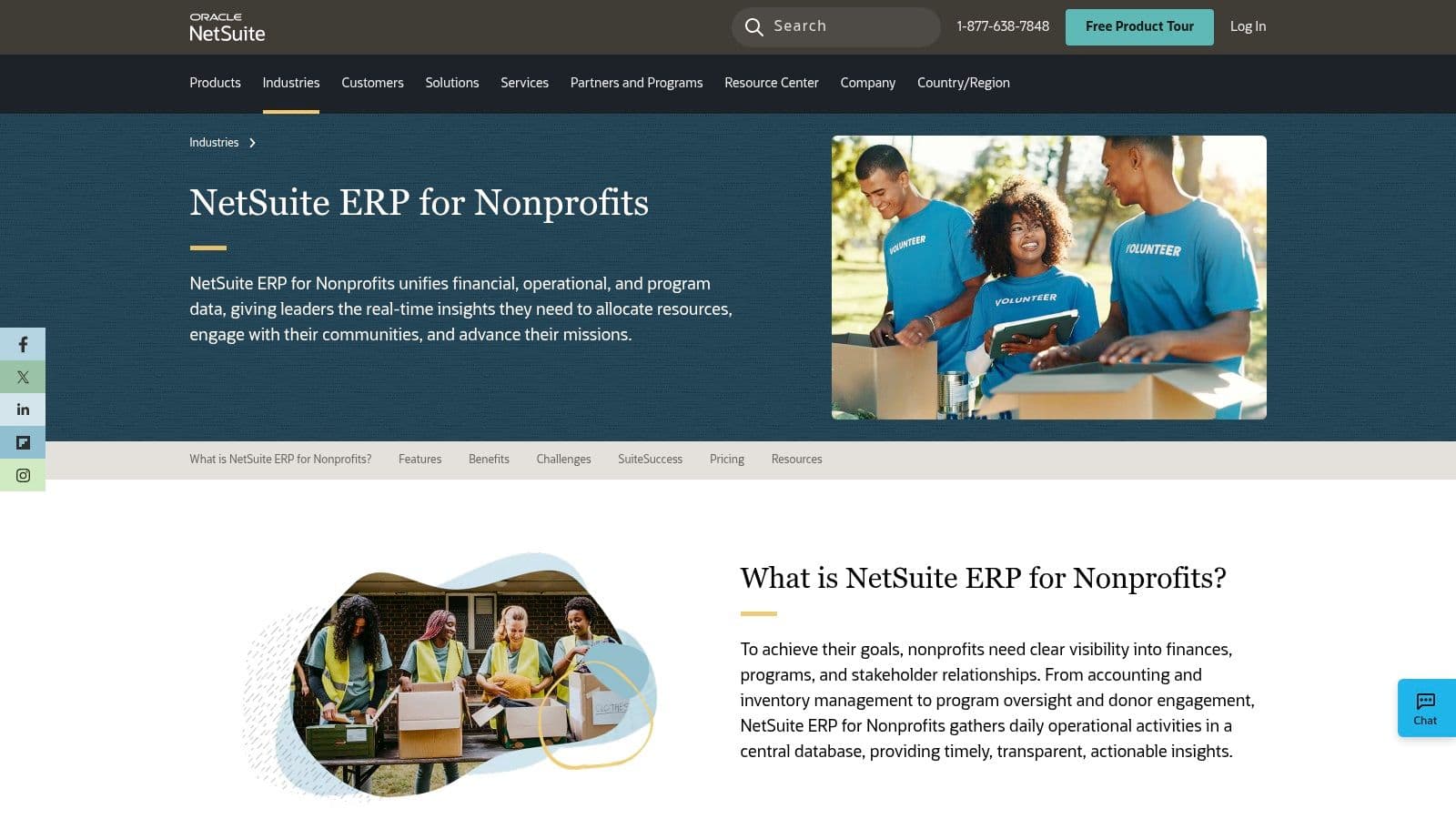 Oracle NetSuite (SuiteSuccess for Nonprofit + Social Impact)